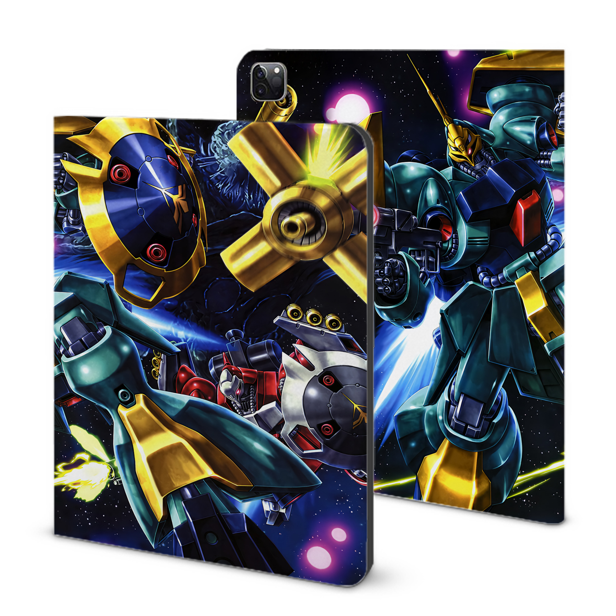 （画像用） 機動戦士ガンダム Mobile Suit Gundam IPad ケース ブック型 PUレザー TPU 耐衝撃 軽量 薄型 ペン収納なし 全面保護 IPad 各モデル対応